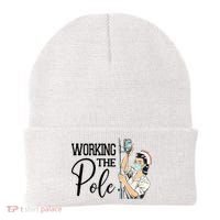 Working The Pole Funny Er Nurse Life Emergency Room Nursing Gift Beanie thumb 0