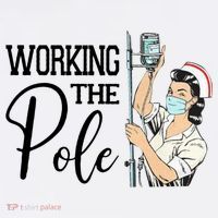 Working The Pole Funny Er Nurse Life Emergency Room Nursing Gift Mousepad thumb 1