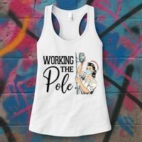 Working The Pole Funny Er Nurse Life Emergency Room Nursing Gift Women's Tank Top thumb 3