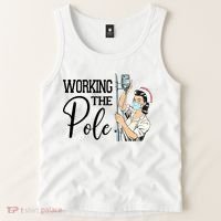 Working The Pole Funny Er Nurse Life Emergency Room Nursing Gift Tank Top thumb 2