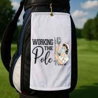 Working The Pole Funny Er Nurse Life Emergency Room Nursing Gift Golf Towel thumb 2