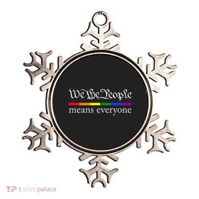 We The People Means Everyone LGBT Pride Month Ornament