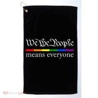 We The People Means Everyone LGBT Pride Month Golf Towel thumb 0