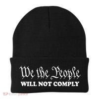 We The People Will Not Comply Beanie thumb 0
