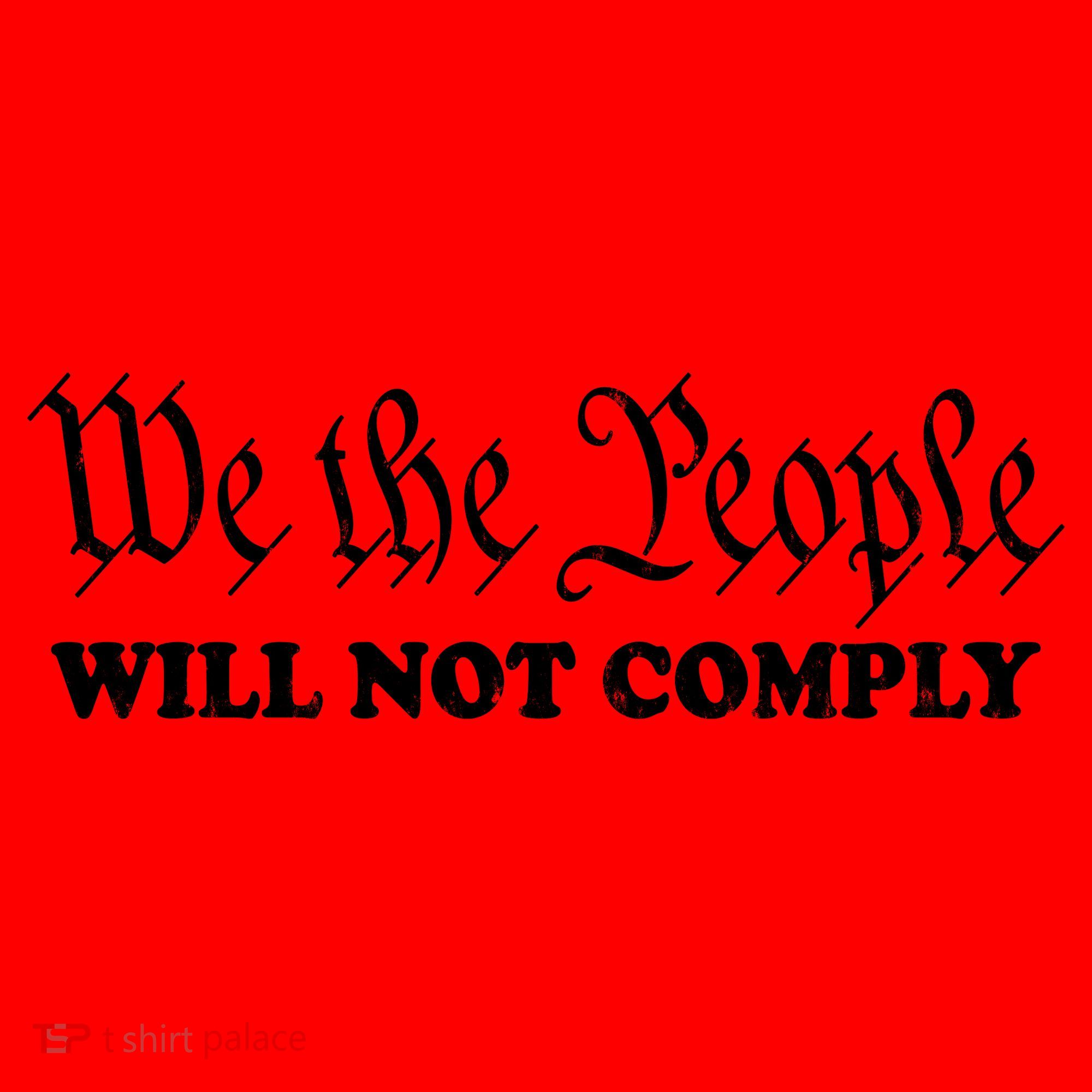 We The People Will Not Comply Santa Hat