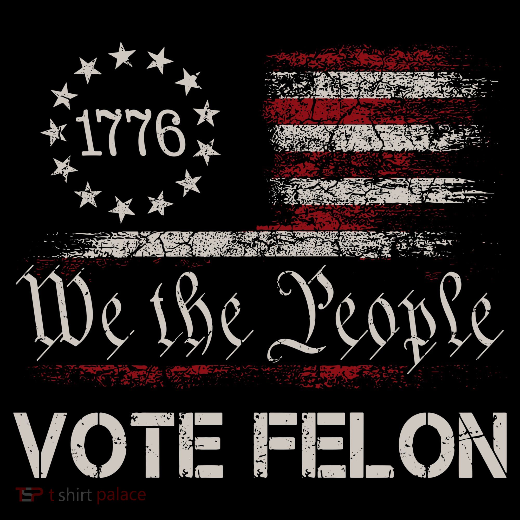 We The People Vote Felon Funny 1776 Women's Hoodie