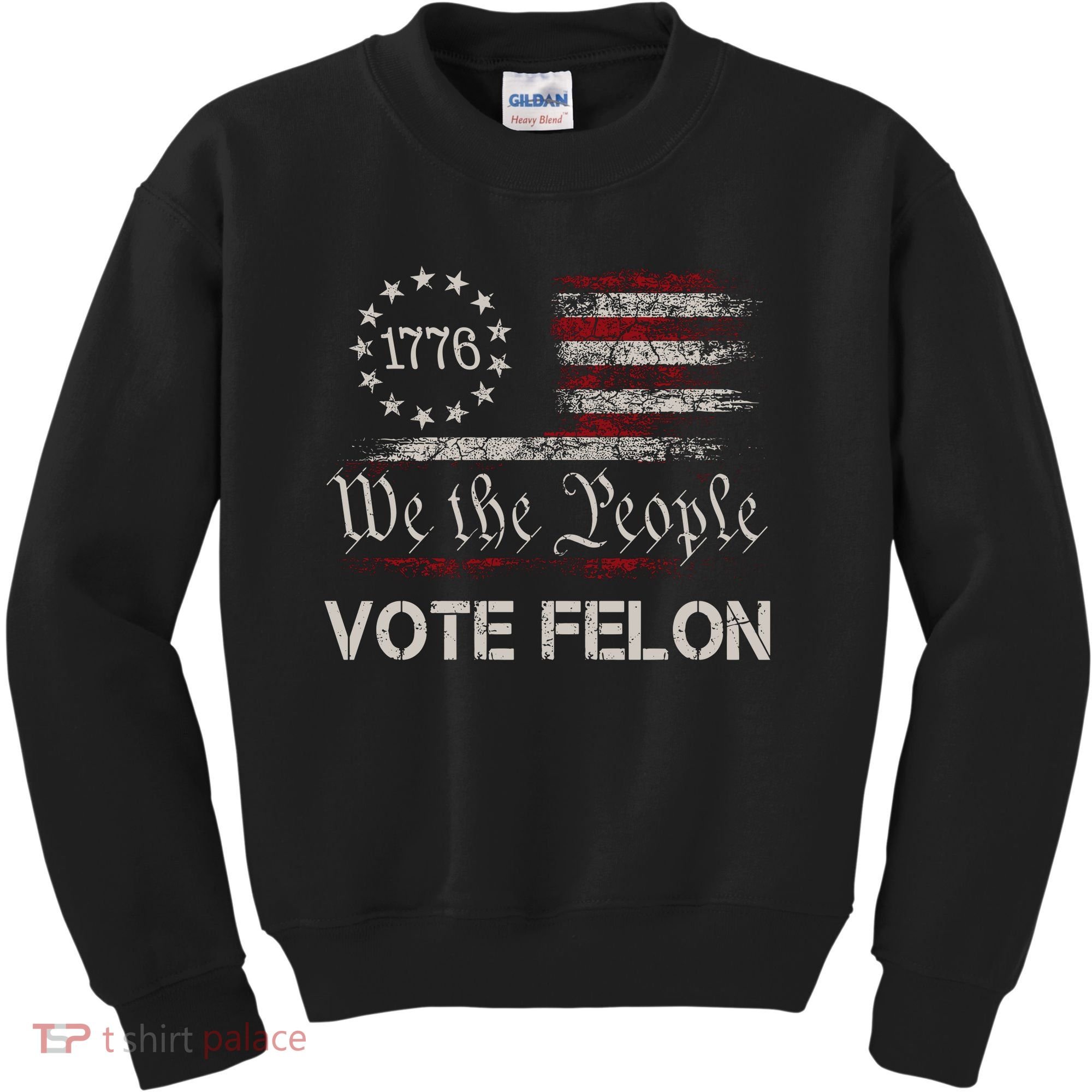 We The People Vote Felon Funny 1776 Kids Sweatshirt