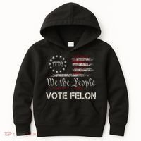 We The People Vote Felon Funny 1776 Kids Hoodie thumb 0