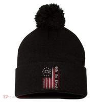 We The People 1776 Spark Pom Pom 12in Knit Beanie thumb 0