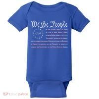 We The People Betsy Ross Flag Preamble Of The Constitution Gift Baby Bodysuit thumb 0