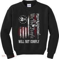 We The People Will Not Comply Ar15 Progun Rights 2a Kids Sweatshirt thumb 0