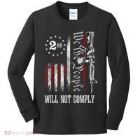 We The People Will Not Comply Ar15 Progun Rights 2a Kids Long Sleeve Shirt thumb 0