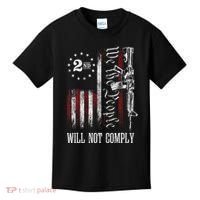 We The People Will Not Comply Ar15 Progun Rights 2a Kids T-Shirt thumb 0