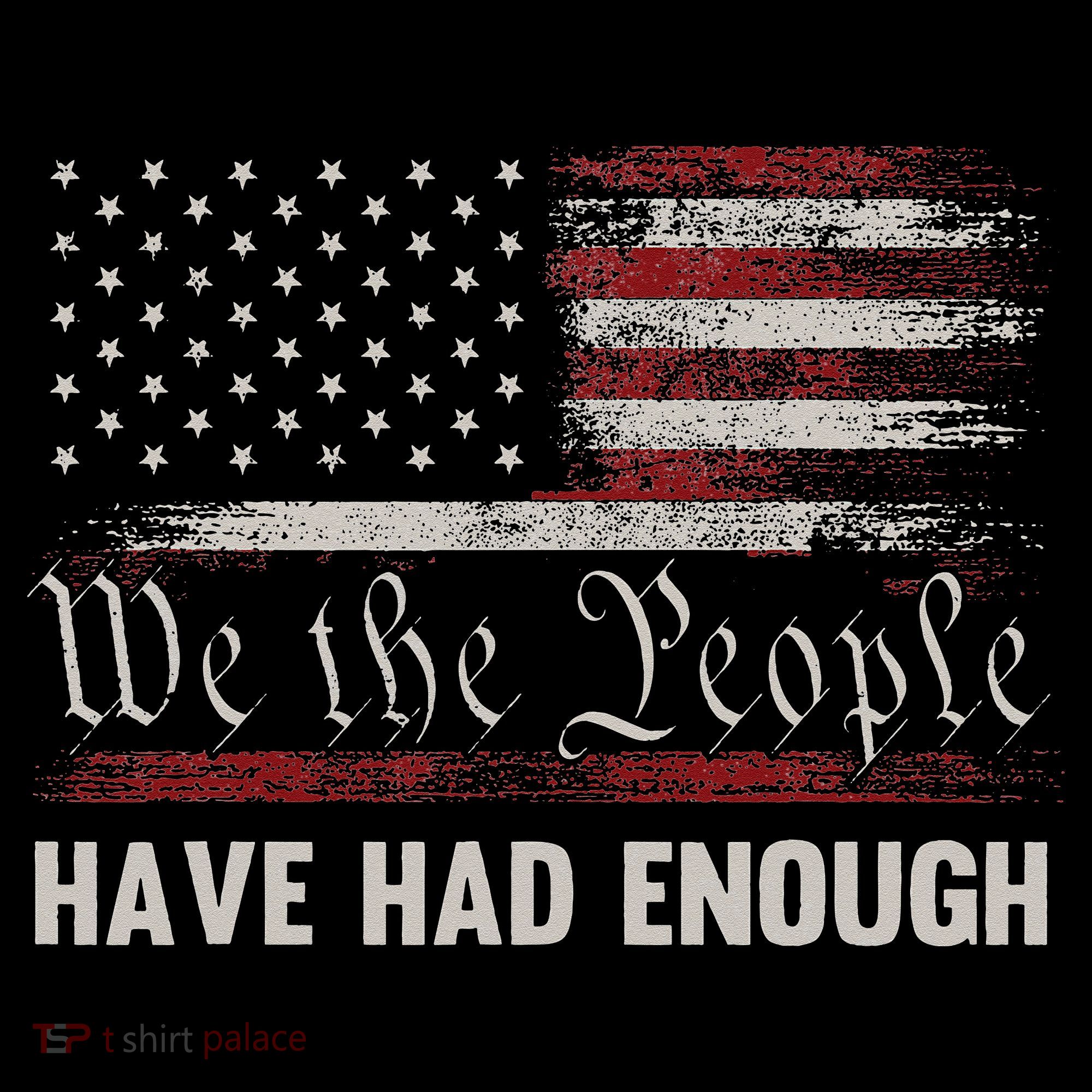 We The People Have Had Enough Vintage US America Flag Bucket Hat