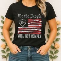 We The People Will Not Comply Progun Rights 2nd Amendment Women's T-Shirt thumb 2