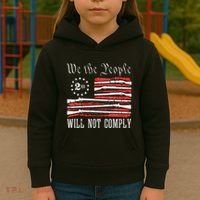 We The People Will Not Comply Progun Rights 2nd Amendment Kids Hoodie thumb 3