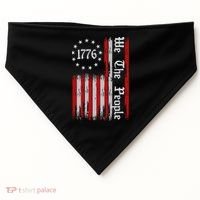 We The People 1776 Distressed Usa American Flag USA-Made Doggie Bandana thumb 0