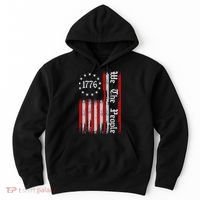 We The People 1776 Distressed Usa American Flag Hoodie thumb 0