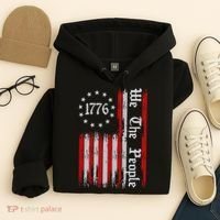 We The People 1776 Distressed Usa American Flag Hoodie thumb 4
