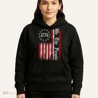 We The People 1776 Distressed Usa American Flag Hoodie thumb 5
