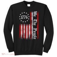 We The People 1776 Distressed Usa American Flag Sweatshirt thumb 0
