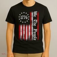 We The People 1776 Distressed Usa American Flag T-Shirt thumb 3