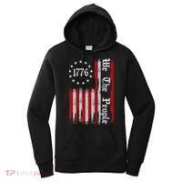 We The People 1776 Distressed Usa American Flag Women's Hoodie thumb 0