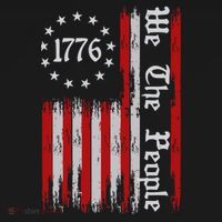 We The People 1776 Distressed Usa American Flag Women's Hoodie thumb 2