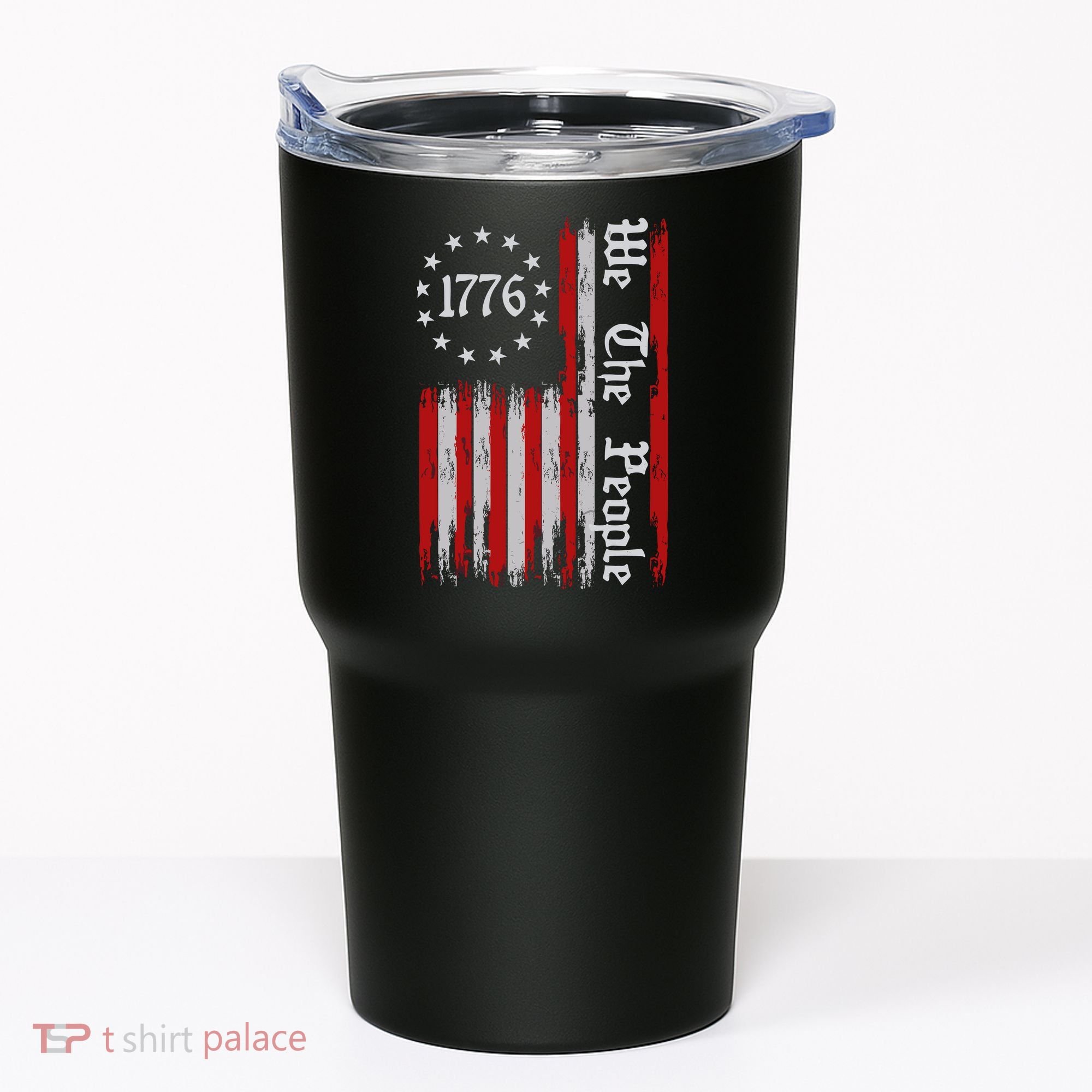 We The People 1776 Distressed Usa American Flag Tumbler