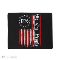 We The People 1776 Distressed Usa American Flag Mousepad thumb 0
