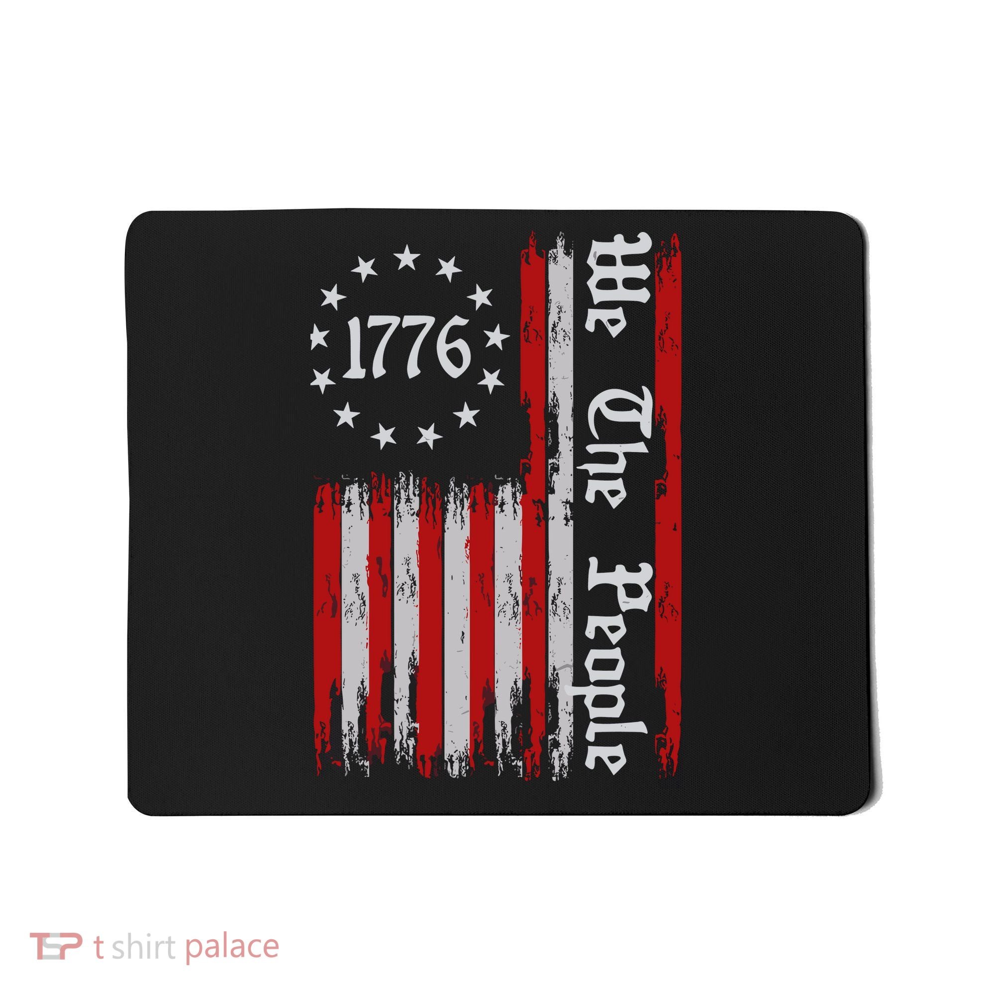 We The People 1776 Distressed Usa American Flag Mousepad