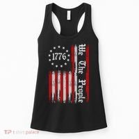 We The People 1776 Distressed Usa American Flag Women's Tank Top thumb 0