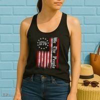 We The People 1776 Distressed Usa American Flag Women's Tank Top thumb 2