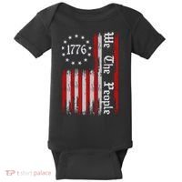 We The People 1776 Distressed Usa American Flag Baby Bodysuit thumb 0