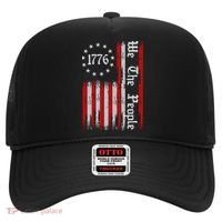 We The People 1776 Distressed Usa American Flag Hat thumb 0