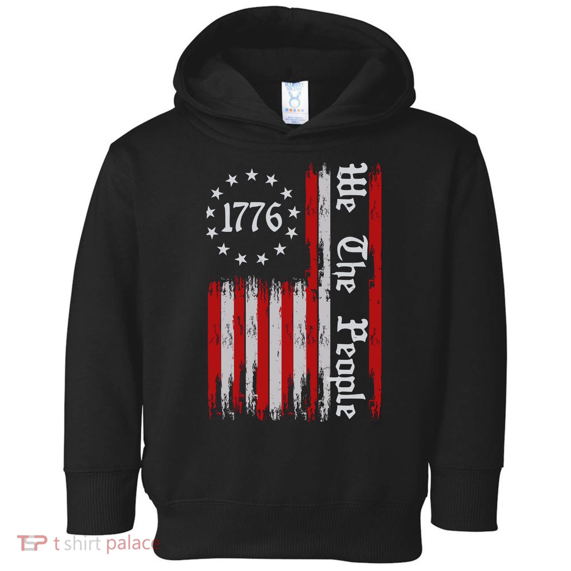 We The People 1776 Distressed Usa American Flag Toddler Hoodie