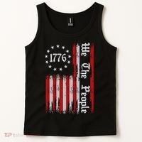 We The People 1776 Distressed Usa American Flag Tank Top thumb 2