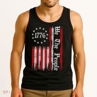 We The People 1776 Distressed Usa American Flag Tank Top thumb 3