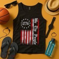 We The People 1776 Distressed Usa American Flag Tank Top thumb 4