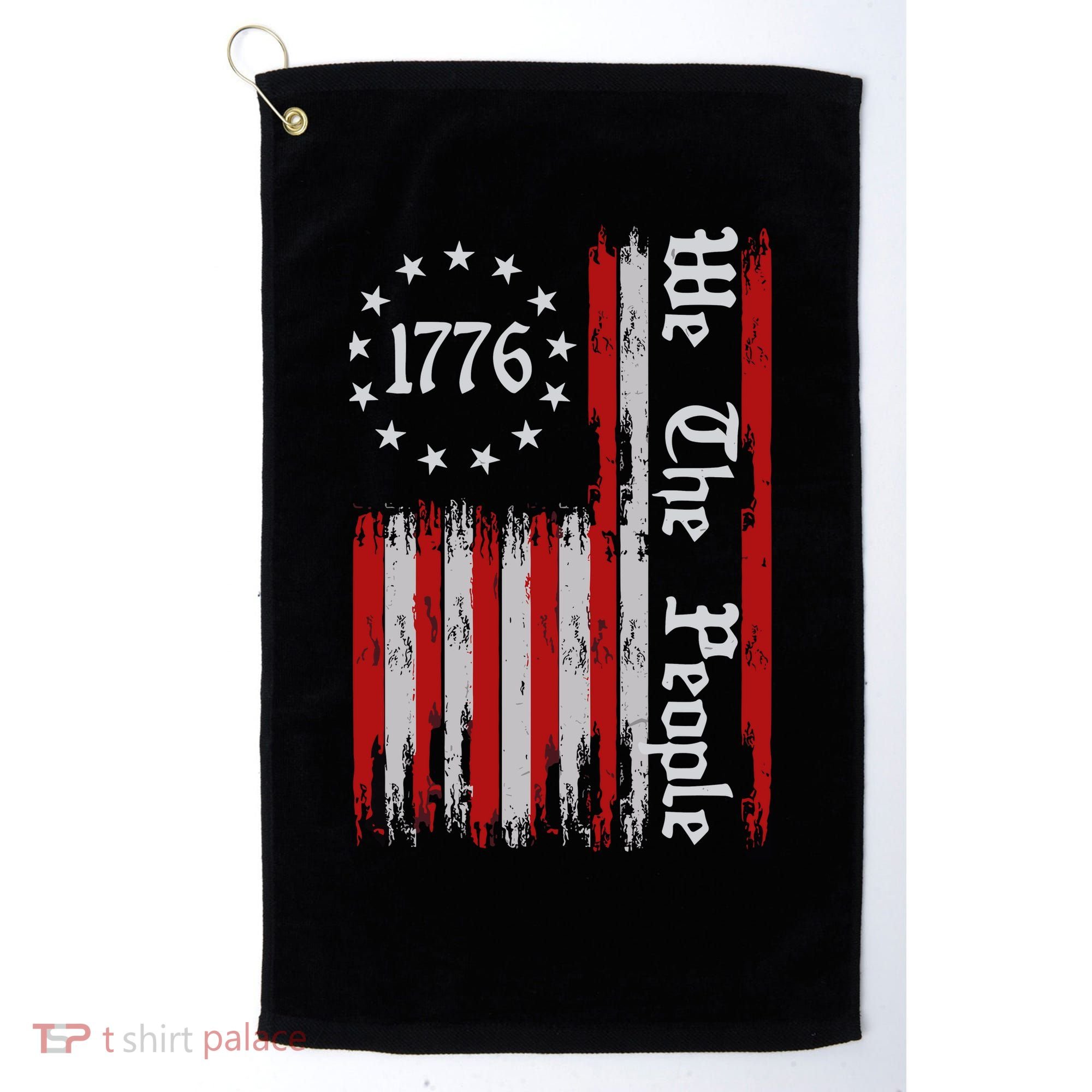 We The People 1776 Distressed Usa American Flag Golf Towel