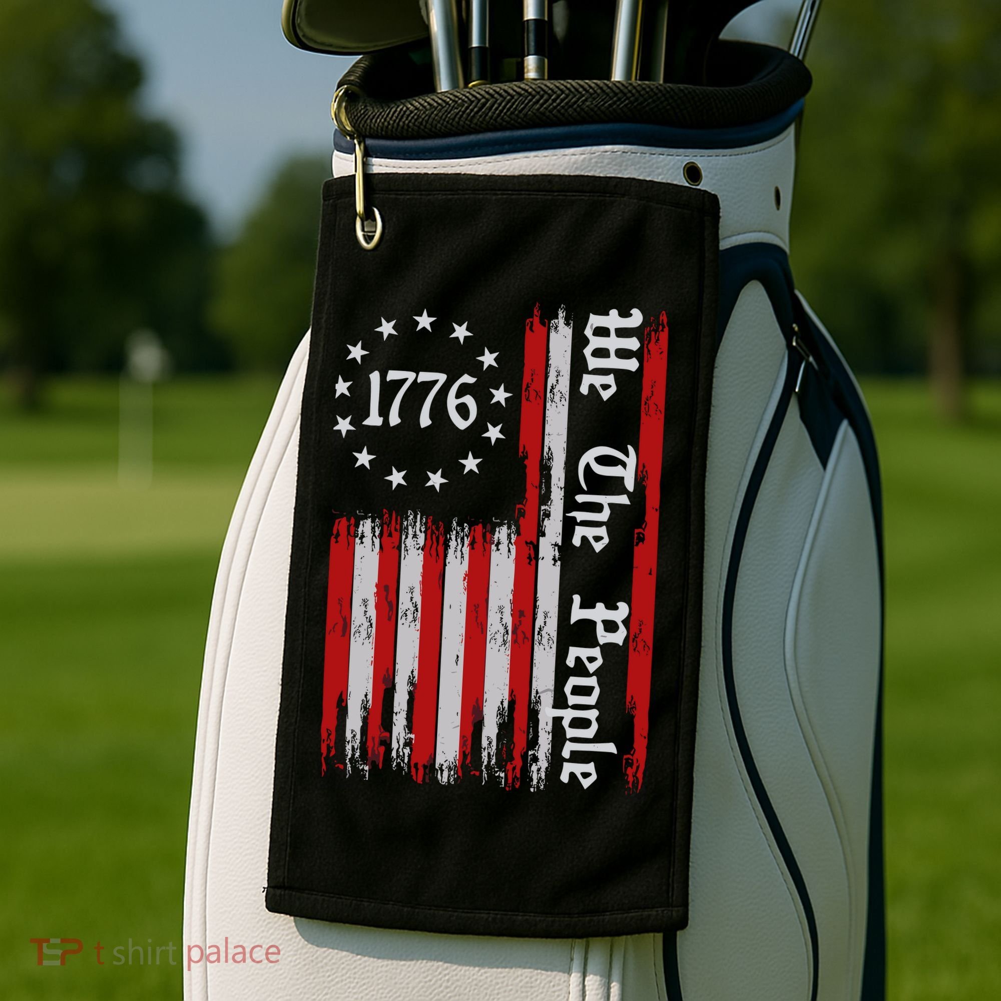 We The People 1776 Distressed Usa American Flag Golf Towel
