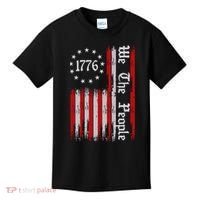 We The People 1776 Distressed Usa American Flag Kids T-Shirt thumb 0