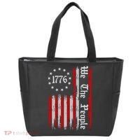 We The People 1776 Distressed Usa American Flag Tote Bag thumb 0