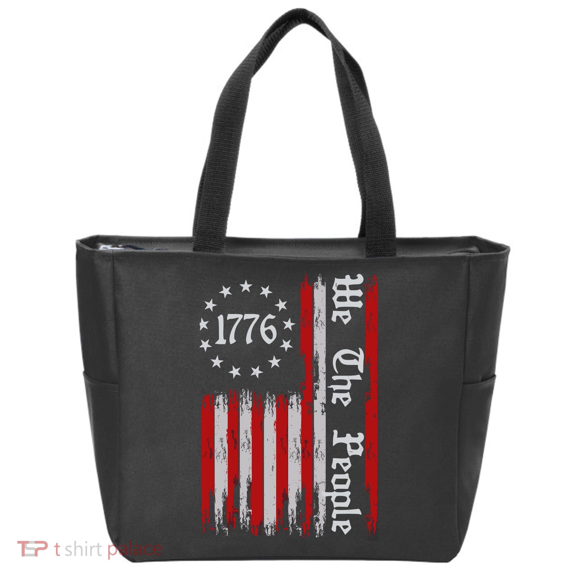 We The People 1776 Distressed Usa American Flag Tote Bag