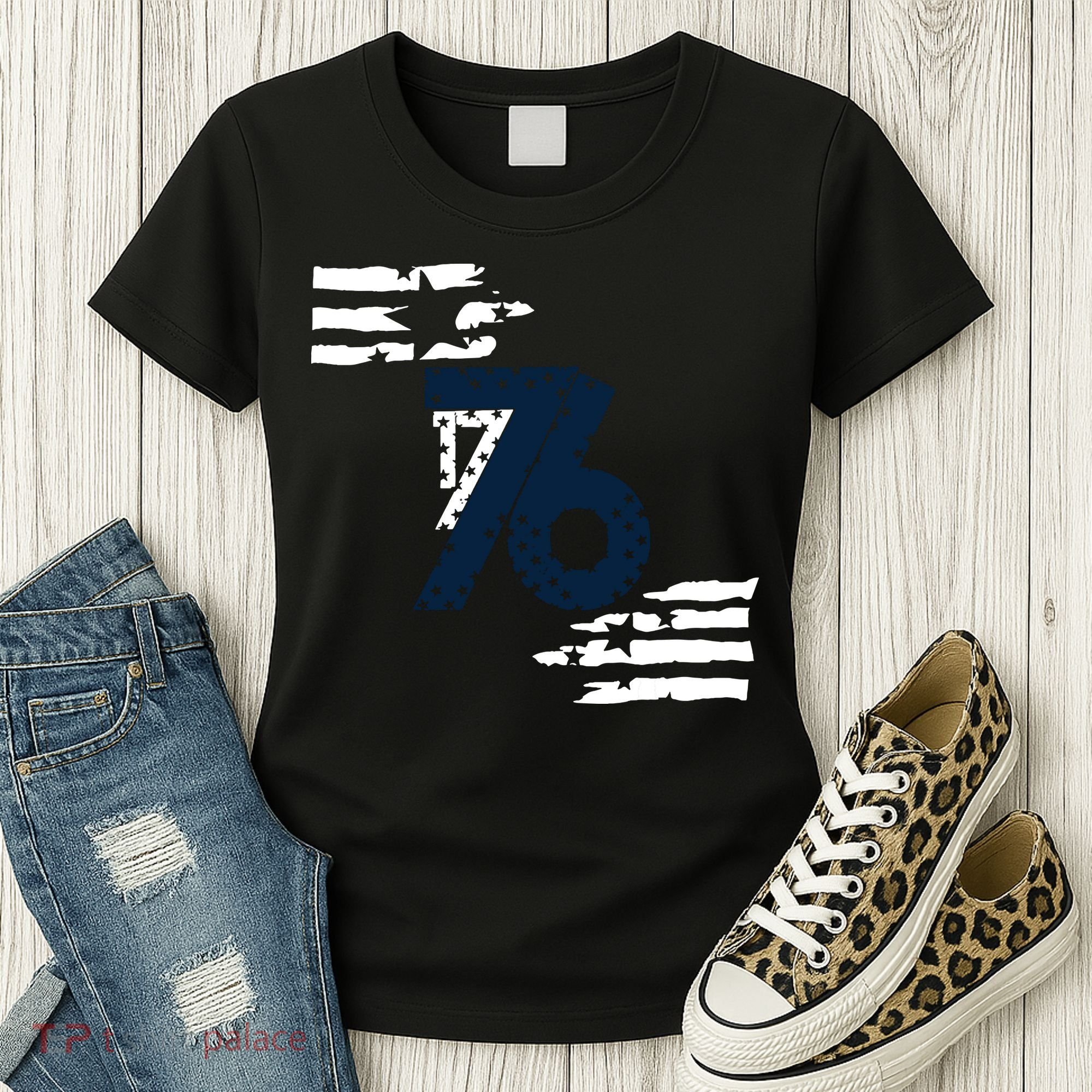 We The People 1776 American Flag Women's T-Shirt