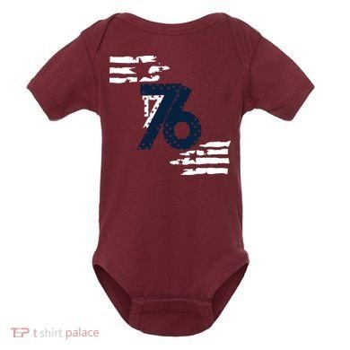 We The People 1776 American Flag Baby Bodysuit
