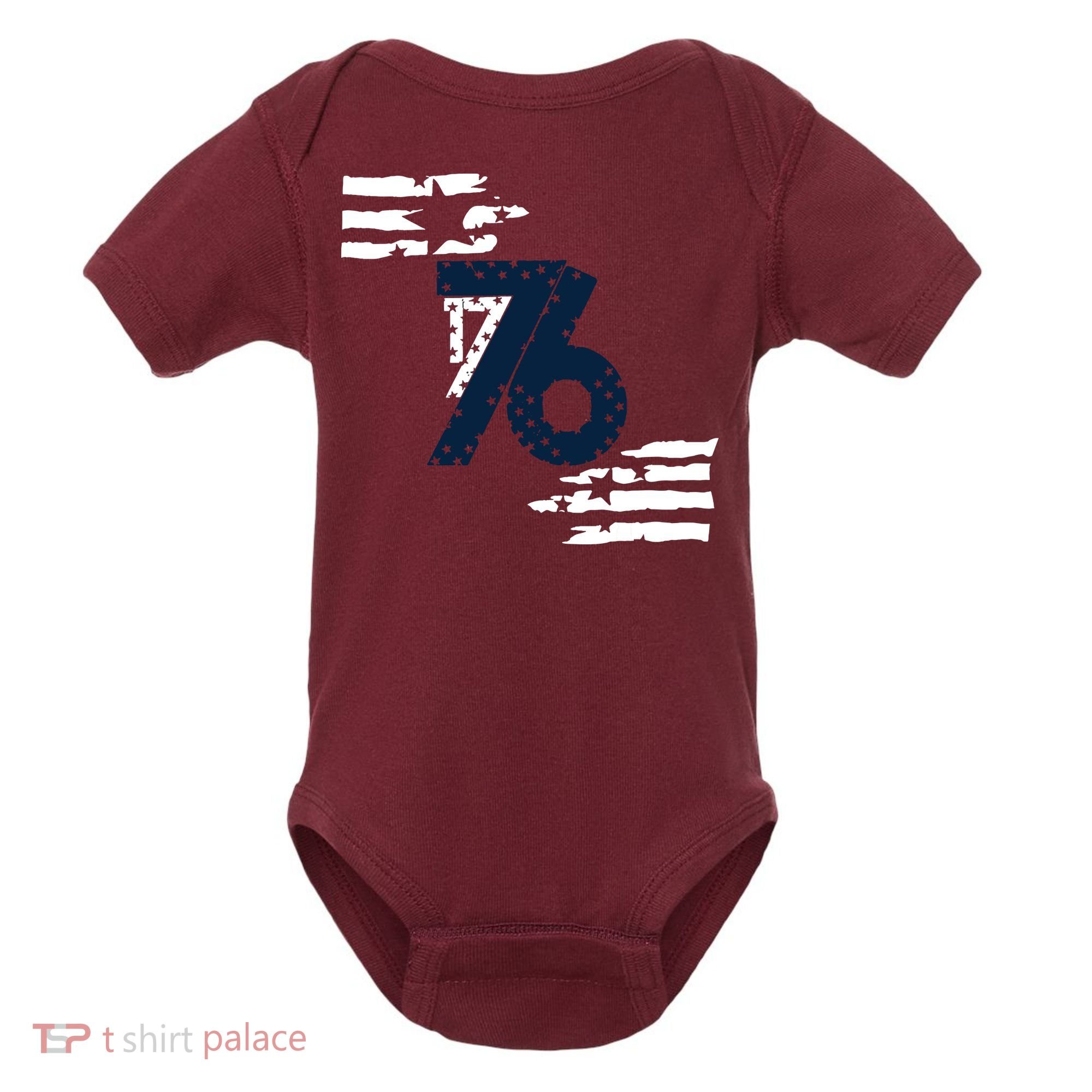 We The People 1776 American Flag Baby Bodysuit