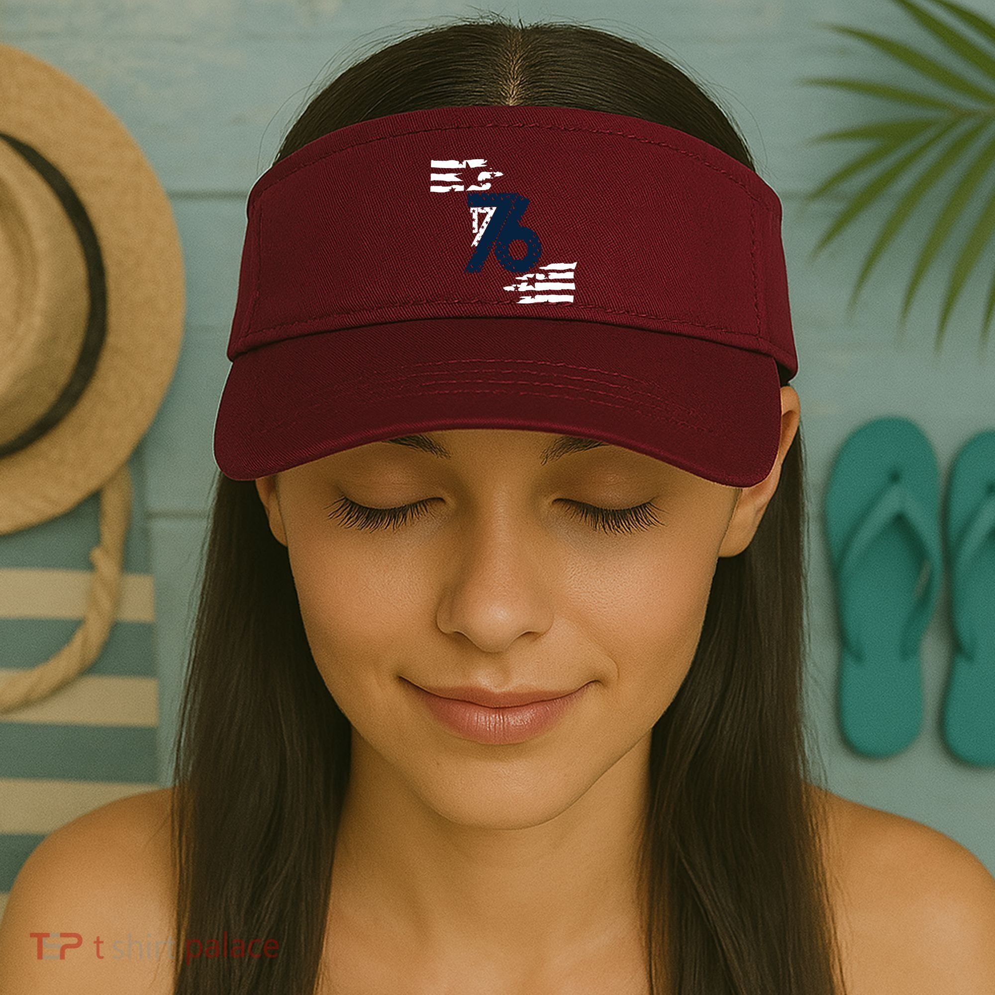 We The People 1776 American Flag Visor