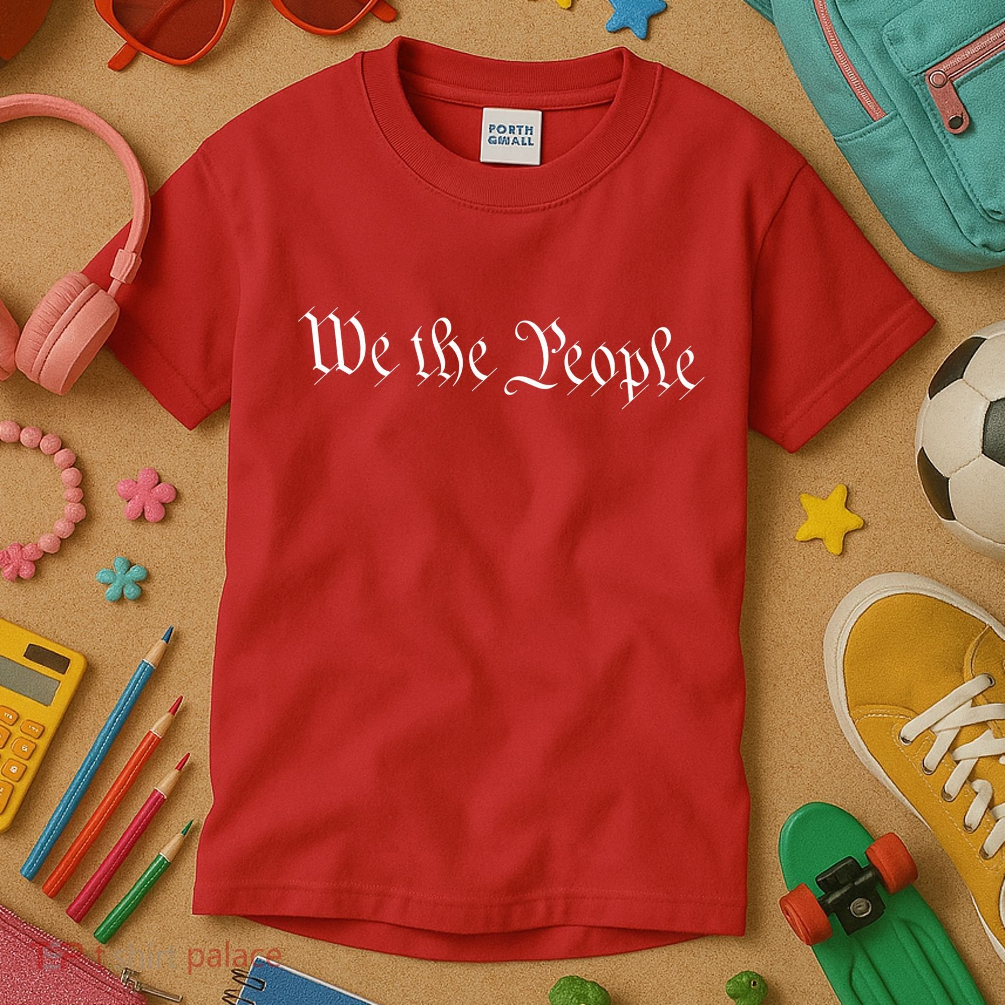 We The People USA Preamble Constitution America 1776 Kids T-Shirt
