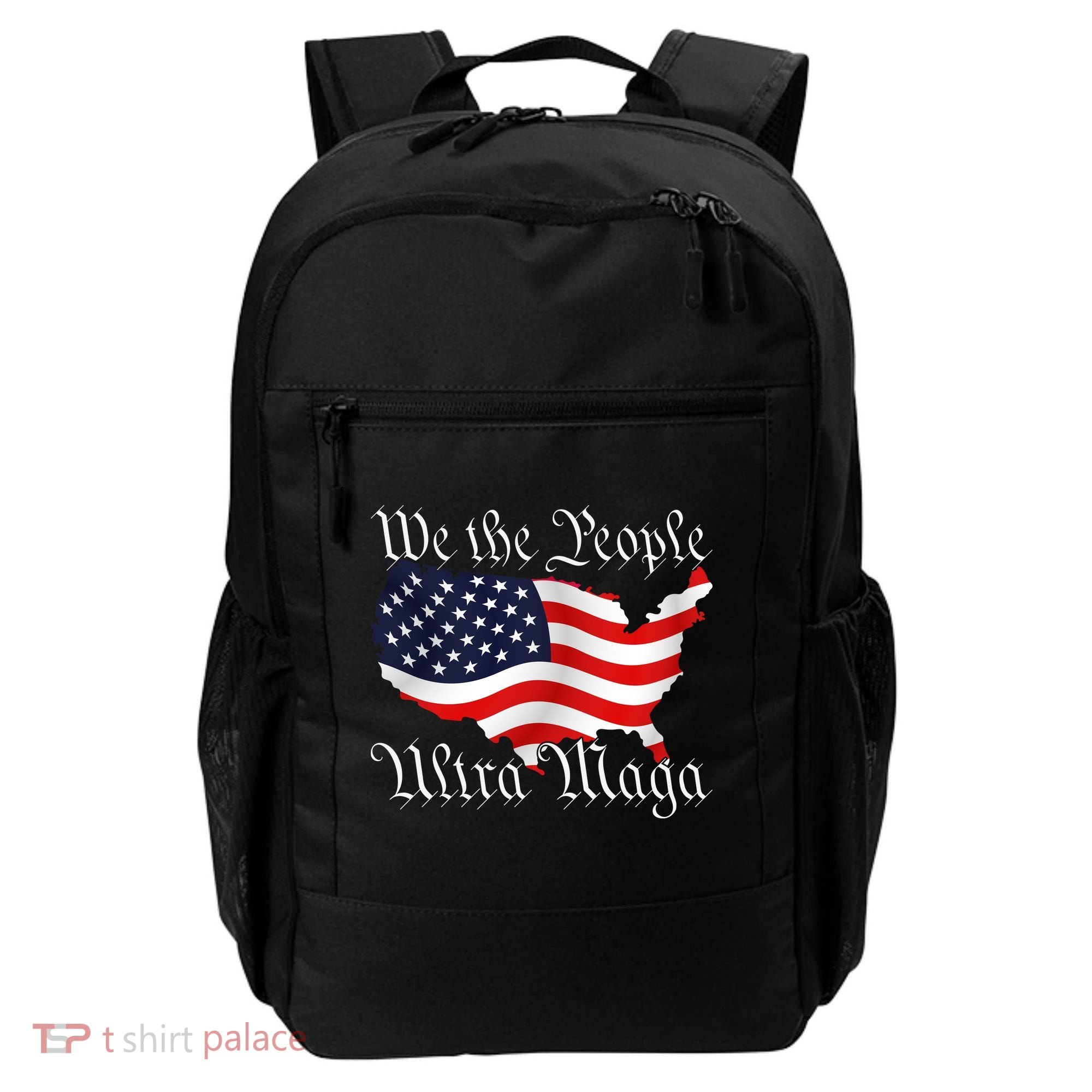 We The People Ultra Maga Pro Trump Conservative GOP US Flag Backpack